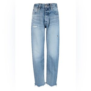 Moussy MV Lomita Wide Straight Leg Jeans in Blue 110, size 24